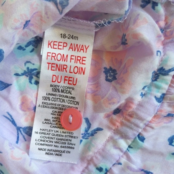 NEW hatley soft spring floral ruffle dress with diaper cover 18-24 months baby - Picture 5 of 9